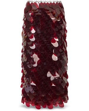 Rabanne Paillette Midi Skirt - Purple