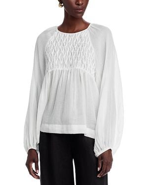 a.ren A. Ren Sereia Linen Top - White
