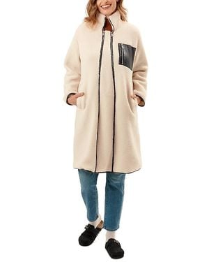 Nom Maternity Teddi Zip Coat - Natural