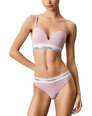 Calvin Klein Seamless Logo Waistband Thong - White