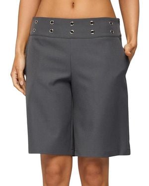 Edikted Grommet Low Rise Bermuda Shorts - Gray