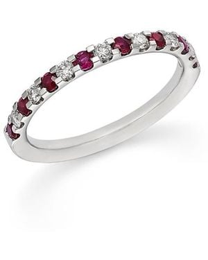 Bloomingdale's Fine Collection Gemstone & Diamond Classic Stack Band Ring - White