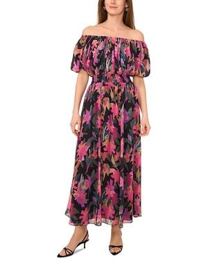 Vince Camuto Puff Sleeve Maxi Dress - Red