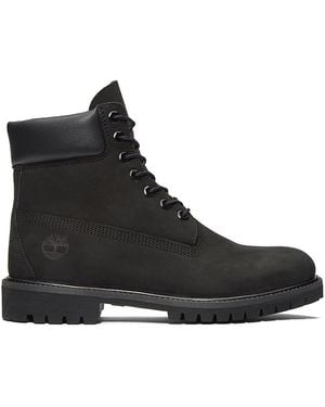 Timberland Premium 6-Inch Nubuck Lace-Up Boots - Black