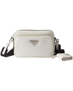 Prada Saffiano Leather Shoulder Bag - White