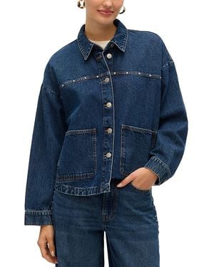 Vero Moda Jamie Studded Denim Shirt - Blue