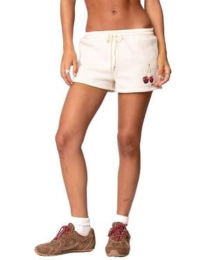 Edikted Mon Cheri Shorts - White
