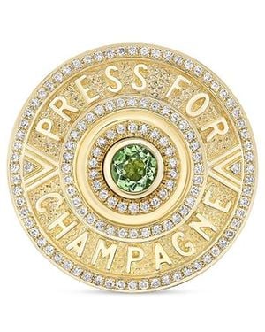 Harwell Godfrey 18K Press For Champagne Tourmaline & Diamond Button Ring - Metallic