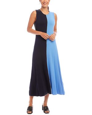 Karen Kane Color Blocked Midi Dress - Blue