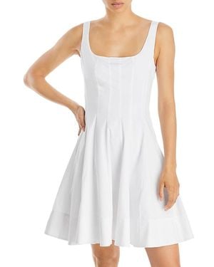staud marsh mini dress Staud Marsh Mini Dress In Sky Gingham - 70% Off