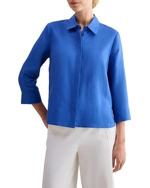 Hobbs Nita Linen Shirt - Blue