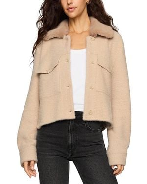 Z Supply Petyon Faux Fur Collar Jacket - Natural