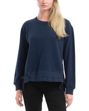Wilt Clothing Side Panel Woven Mix Sweatshirt - Blue