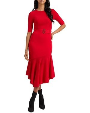Ted Baker Samalee Knit Midi Dress - Red