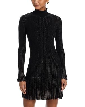 Lost + Wander Treasure Of Light Foil Knit Mini Dress - Black