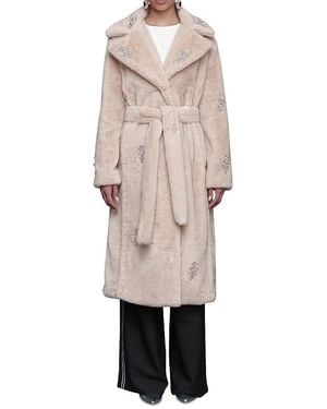 Avec Les Filles Belted Robe Maxi Coat - Natural