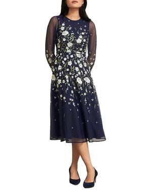 Hobbs Lois Embroidered Dress - Blue