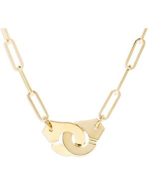 Dinh Van 18K Menottes Handcuff Open Paperclip Link Chain Pendant Necklace, 17.32 - Metallic