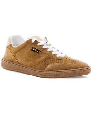 Versace Lace Up Low Top Sneakers - Brown