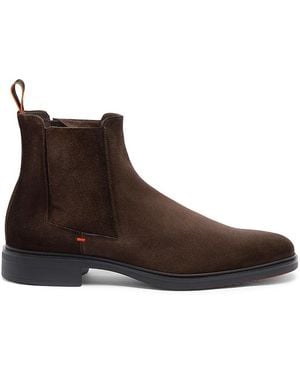 Santoni Suede Chelsea Boots - Brown