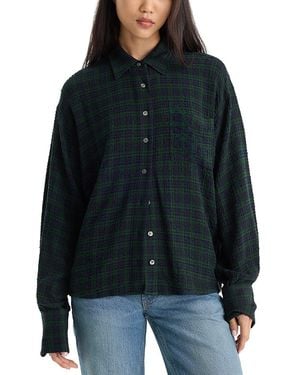 GOOD AMERICAN The Crinkle Easy Shirt - Black