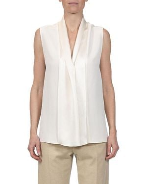 Callas Milano Shelby Scarf Front Shirt - White