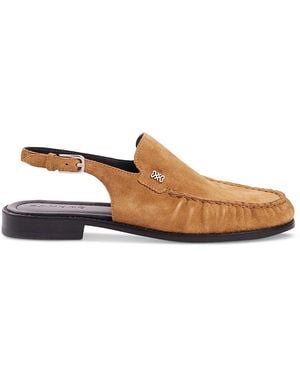 Sandro Preppy Slingback Loafers - White
