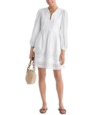 Vineyard Vines Nora Pintuck Eyelet Dress - White