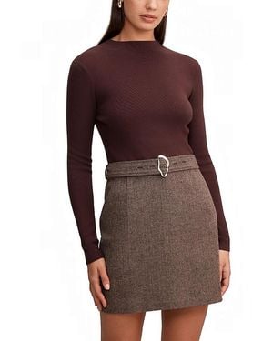 EVER NEW Freya Woven Mixed Mini Dress - Purple