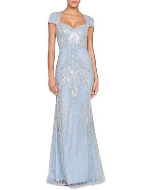 THEIA Zula Beaded Gown - Blue