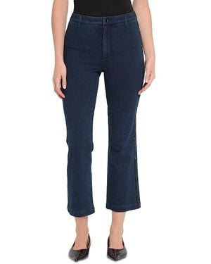 Lyssé Bette Cotton Stretch Embellished Baby Boot Pants - Blue