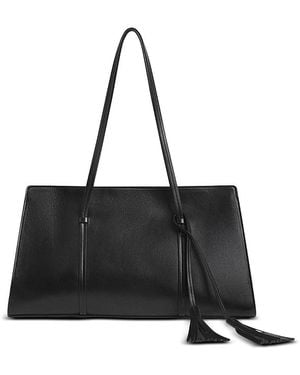 Reformation Elena Medium Leather Tote Bag - Black