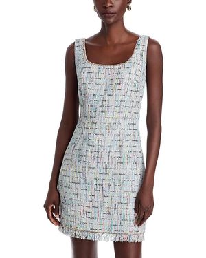 Kobi Halperin Novi Tweed Fringe Trim Mini Dress - Multicolor