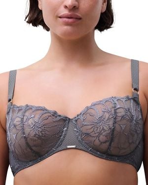 Chantelle Fleur Demi Bra - Gray