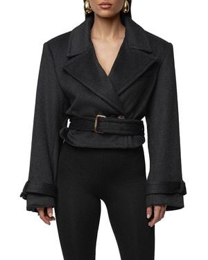 JLUXLABEL Sharp Presence Crop Jacket - Black