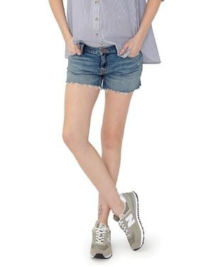 Hatch Collection Under The Bump Cut Off Maternity Short - Blue