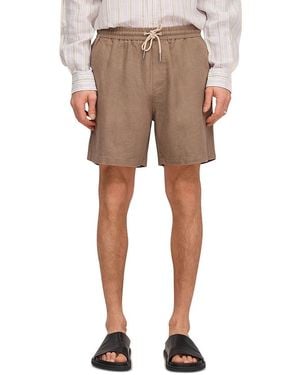 NN07 Gregor 1454 Relaxed Fit Linen Shorts - Natural
