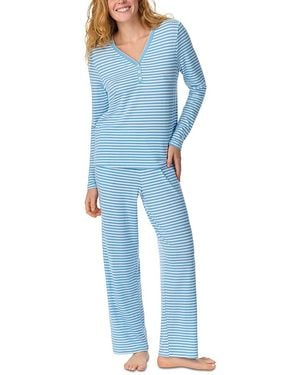 Kate Spade Pointelle Pajama Set - Blue