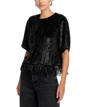 Kobi Halperin Yona Sequin Blouse - Black