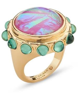 Kurt Geiger Vintage Cabochon Cocktail Ring - Blue