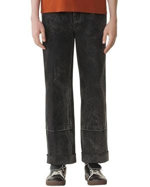 Lanvin Loose Fit Denim Pants - Black