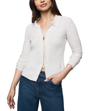 Splendid Georgie Two Zipper Sweater - White