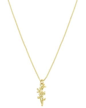 SET & STONES Elsie Birth Flower Necklace - Metallic