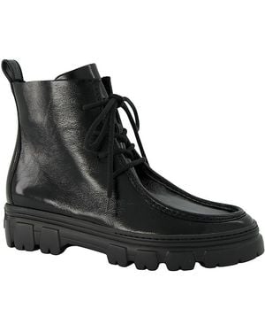 Paul Green Febe Patent Leather Ankle Boots - Black