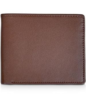 ROYCE New York Leather Rfid-Blocking Id Flap Bifold Wallet - Brown