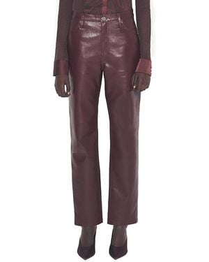 AS by DF Cindy Recycled Leather Slim Jeans - Purple