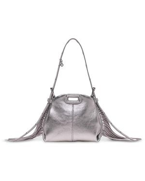 Maje Metallic Micro Bag - Gray