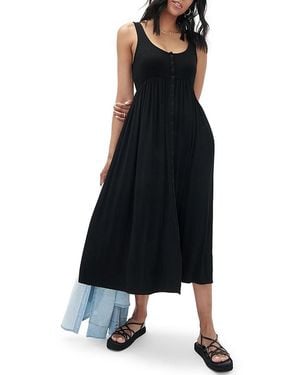 Hatch Collection The Softest Rib Maternity Nursing Friendly Tank Dress - Black