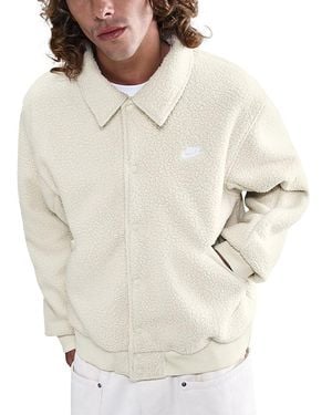 Nike Club Fleece Coaches Loose Fit Jacket - White