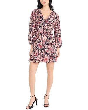 Donna Morgan V Neck Mini Dress - Red